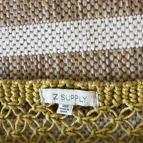 Z Supply Yellow Woven Beach Tote - Picture 3 of 4